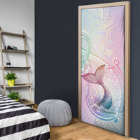 Hawaii Mermaid Sweet Pastel Door Cover Polynesian Pattern Fish Hook LT01 - Polynesian Pride