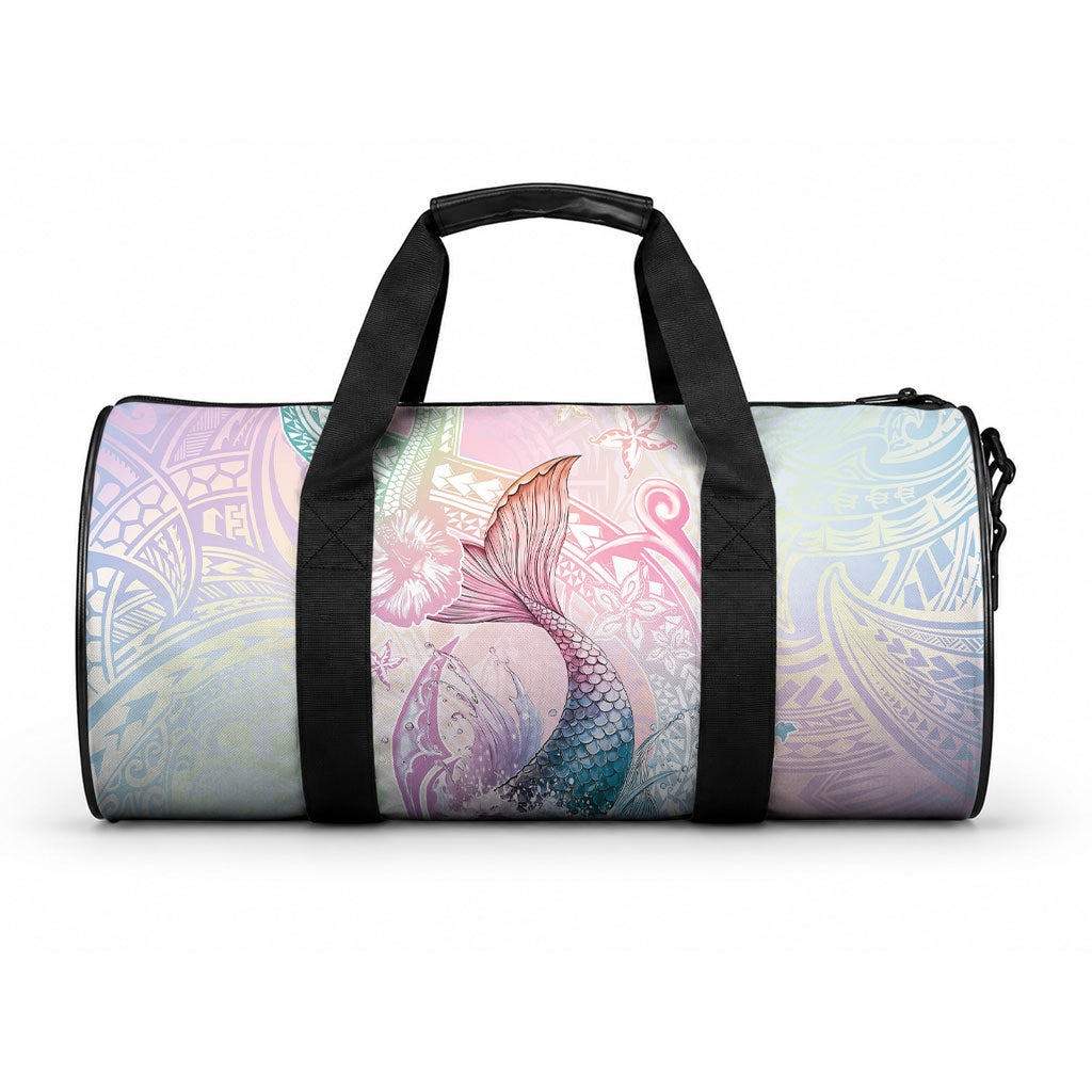 Hawaii Mermaid Sweet Pastel Duffle Bag Polynesian Pattern Fish Hook LT01 One size Multicolor - Polynesian Pride
