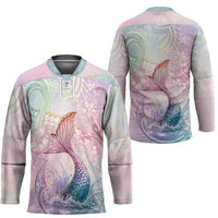 Hawaii Mermaid Sweet Pastel Hockey Jersey Polynesian Pattern Fish Hook LT01 - Polynesian Pride