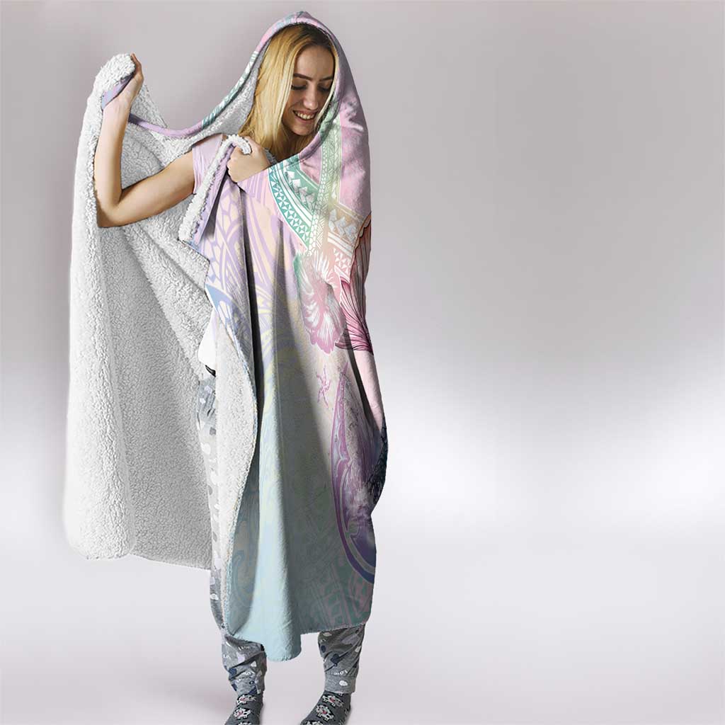 Hawaii Mermaid Sweet Pastel Hooded Blanket Polynesian Pattern Fish Hook LT01 - Polynesian Pride