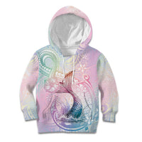 Hawaii Mermaid Sweet Pastel Kid Hoodie Polynesian Pattern Fish Hook LT01 Hoodie Multicolor - Polynesian Pride