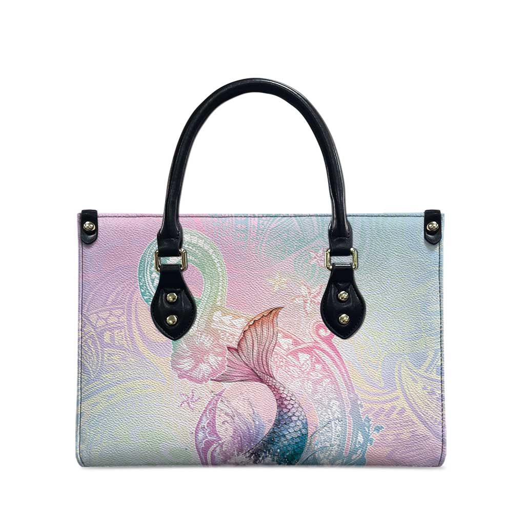 Hawaii Mermaid Sweet Pastel Leather Bag Polynesian Pattern Fish Hook LT01 - Polynesian Pride