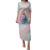 Hawaii Mermaid Sweet Pastel Puletasi Polynesian Pattern Fish Hook