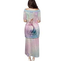 Hawaii Mermaid Sweet Pastel Puletasi Polynesian Pattern Fish Hook