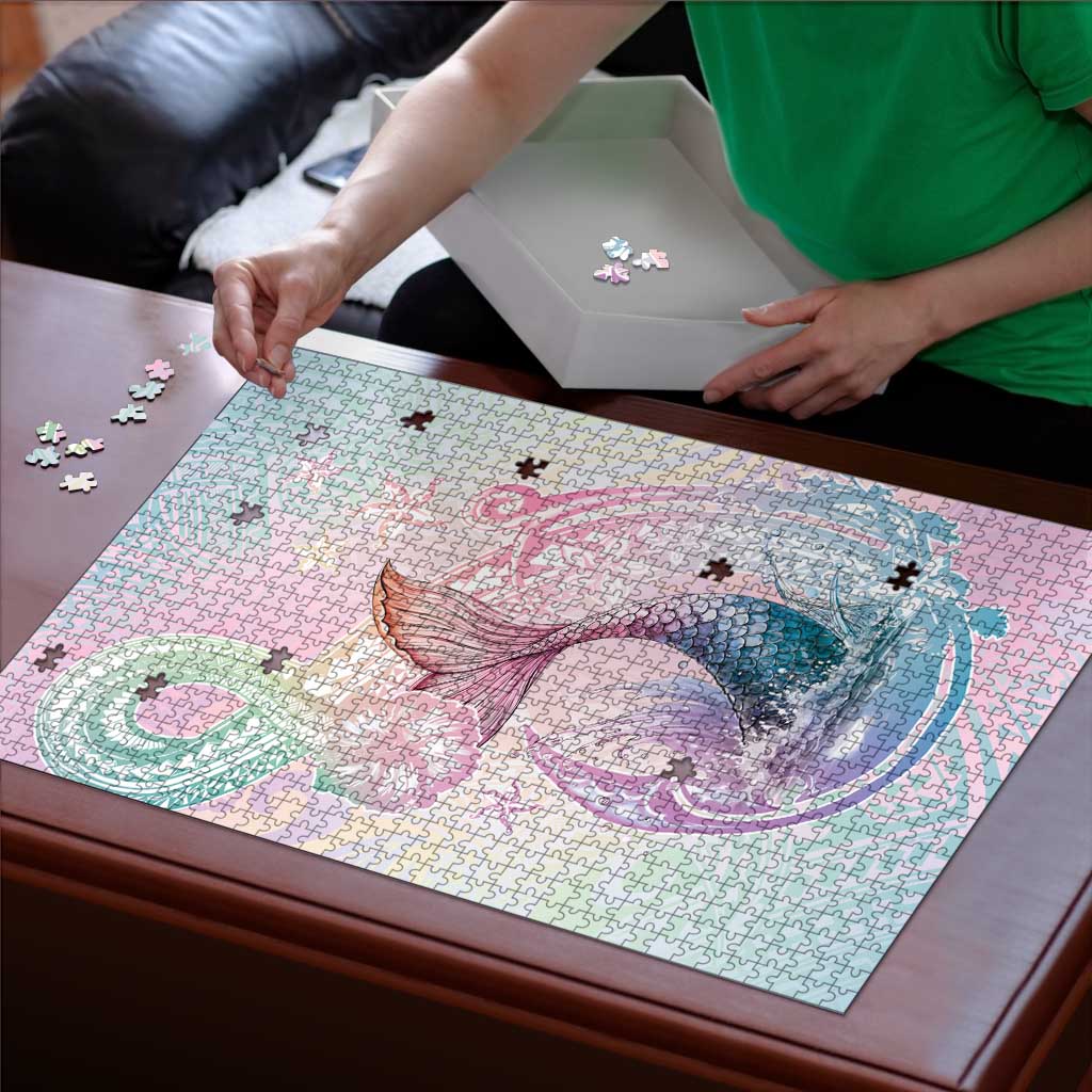 Hawaii Mermaid Sweet Pastel Puzzle Polynesian Pattern Fish Hook LT01 - Polynesian Pride