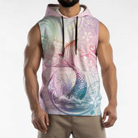 Hawaii Mermaid Sweet Pastel Sleeveless Hoodie Polynesian Pattern Fish Hook LT01 - Polynesian Pride
