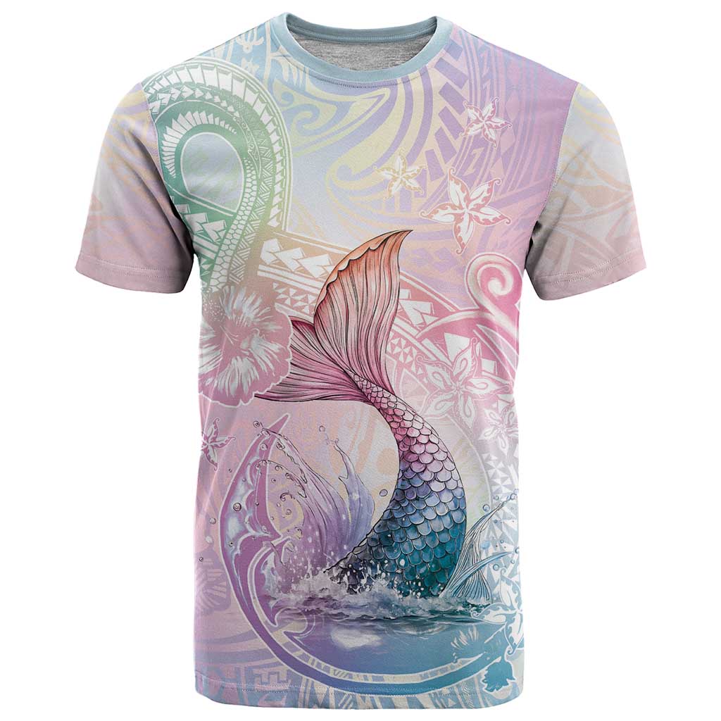 Hawaii Mermaid Sweet Pastel T Shirt Polynesian Pattern Fish Hook LT01 Multicolor - Polynesian Pride