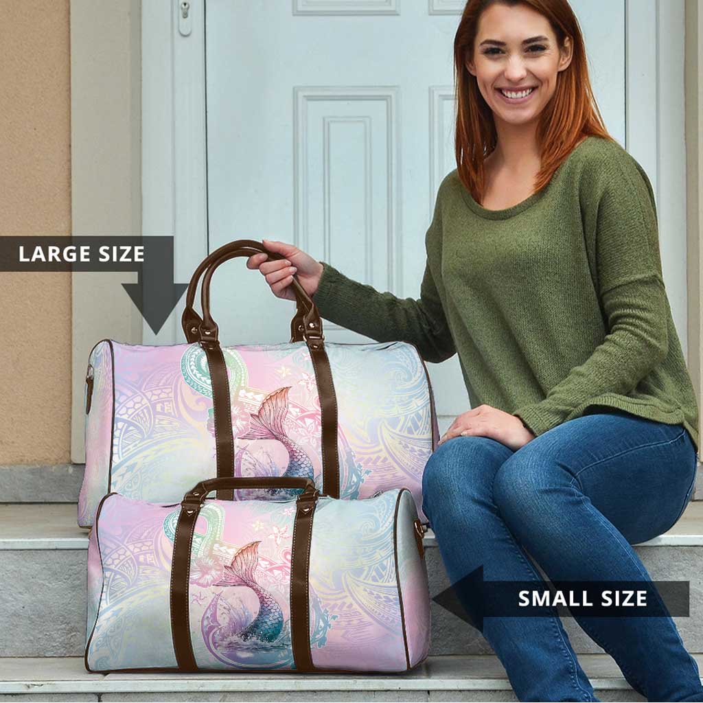 Hawaii Mermaid Sweet Pastel Travel Bag Polynesian Pattern Fish Hook LT01 - Polynesian Pride
