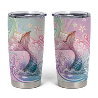 Hawaii Mermaid Sweet Pastel Tumbler Cup Polynesian Pattern Fish Hook LT01 Multicolor - Polynesian Pride
