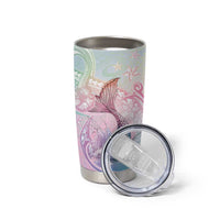 Hawaii Mermaid Sweet Pastel Tumbler Cup Polynesian Pattern Fish Hook LT01 - Polynesian Pride