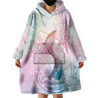Hawaii Mermaid Sweet Pastel Wearable Blanket Hoodie Polynesian Pattern Fish Hook LT01 - Polynesian Pride