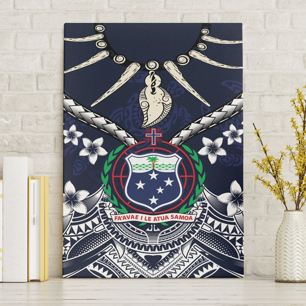 Samoa Independence Day Canvas Wall Art Ula Nifo Mix Turtle