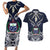 Samoa Independence Day Couples Matching Short Sleeve Bodycon Dress and Hawaiian Shirt Ula Nifo Mix Turtle