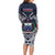 Samoa Independence Day Long Sleeve Bodycon Dress Ula Nifo Mix Turtle