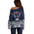 Samoa Independence Day Off Shoulder Sweater Ula Nifo Mix Turtle