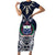 Samoa Independence Day Short Sleeve Bodycon Dress Ula Nifo Mix Turtle