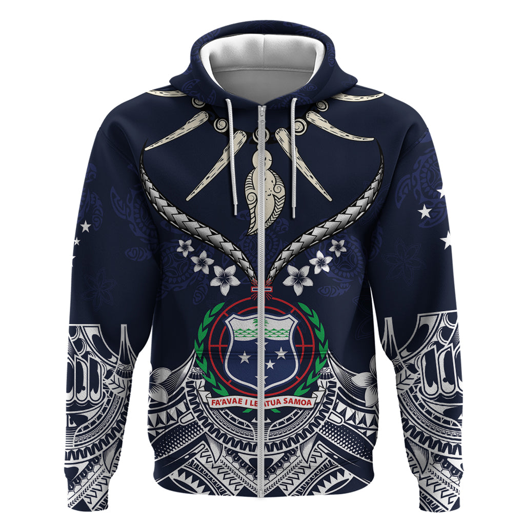 Samoa Independence Day Zip Hoodie Ula Nifo Mix Turtle