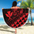 King Kamehameha Day Beach Blanket Kakau Polynesian Pattern