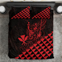 King Kamehameha Day Bedding Set Kakau Polynesian Pattern LT01 Red - Polynesian Pride