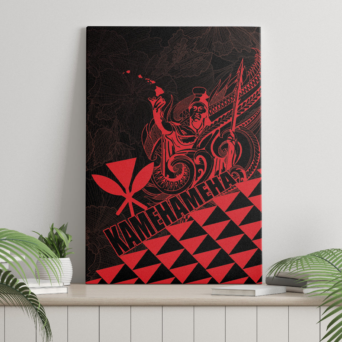 King Kamehameha Day Canvas Wall Art Kakau Polynesian Pattern LT01 - Polynesian Pride