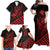 Personalized King Kamehameha Day Family Matching Off Shoulder Maxi Dress and Hawaiian Shirt Kakau Polynesian Pattern