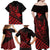 Personalized King Kamehameha Day Family Matching Off Shoulder Maxi Dress and Hawaiian Shirt Kakau Polynesian Pattern