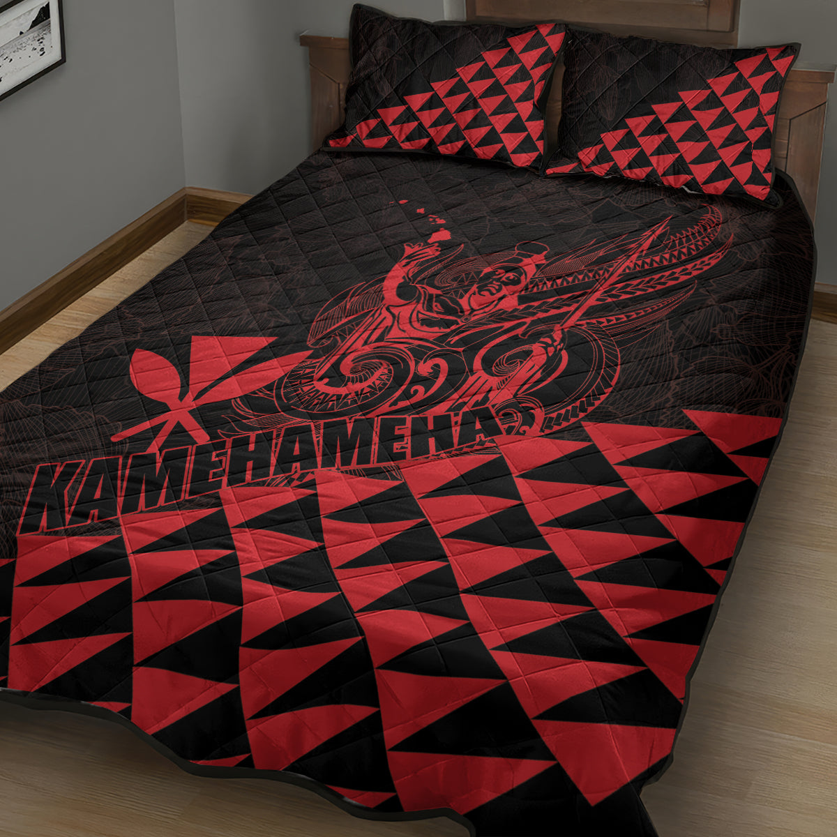 King Kamehameha Day Quilt Bed Set Kakau Polynesian Pattern LT01 - Polynesian Pride
