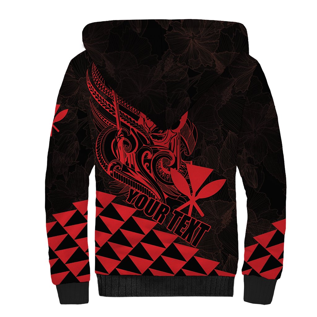 Personalized King Kamehameha Day Sherpa Hoodie Kakau Polynesian Pattern LT01 - Polynesian Pride
