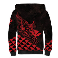 Personalized King Kamehameha Day Sherpa Hoodie Kakau Polynesian Pattern LT01 - Polynesian Pride