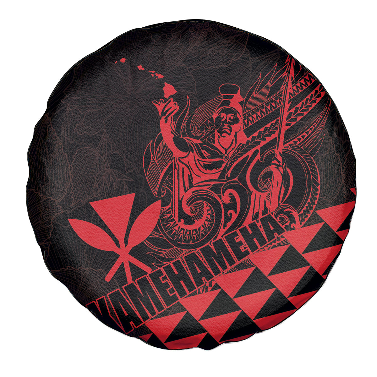 King Kamehameha Day Spare Tire Cover Kakau Polynesian Pattern LT01 - Polynesian Pride