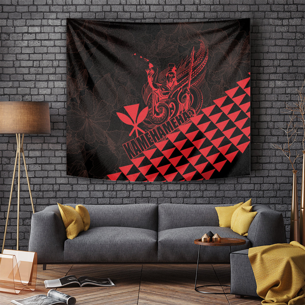 King Kamehameha Day Tapestry Kakau Polynesian Pattern LT01 - Polynesian Pride