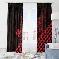King Kamehameha Day Window Curtain Kakau Polynesian Pattern LT01 - Polynesian Pride