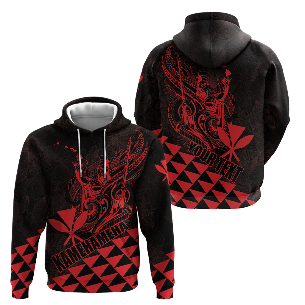 Personalized King Kamehameha Day Zip Hoodie Kakau Polynesian Pattern