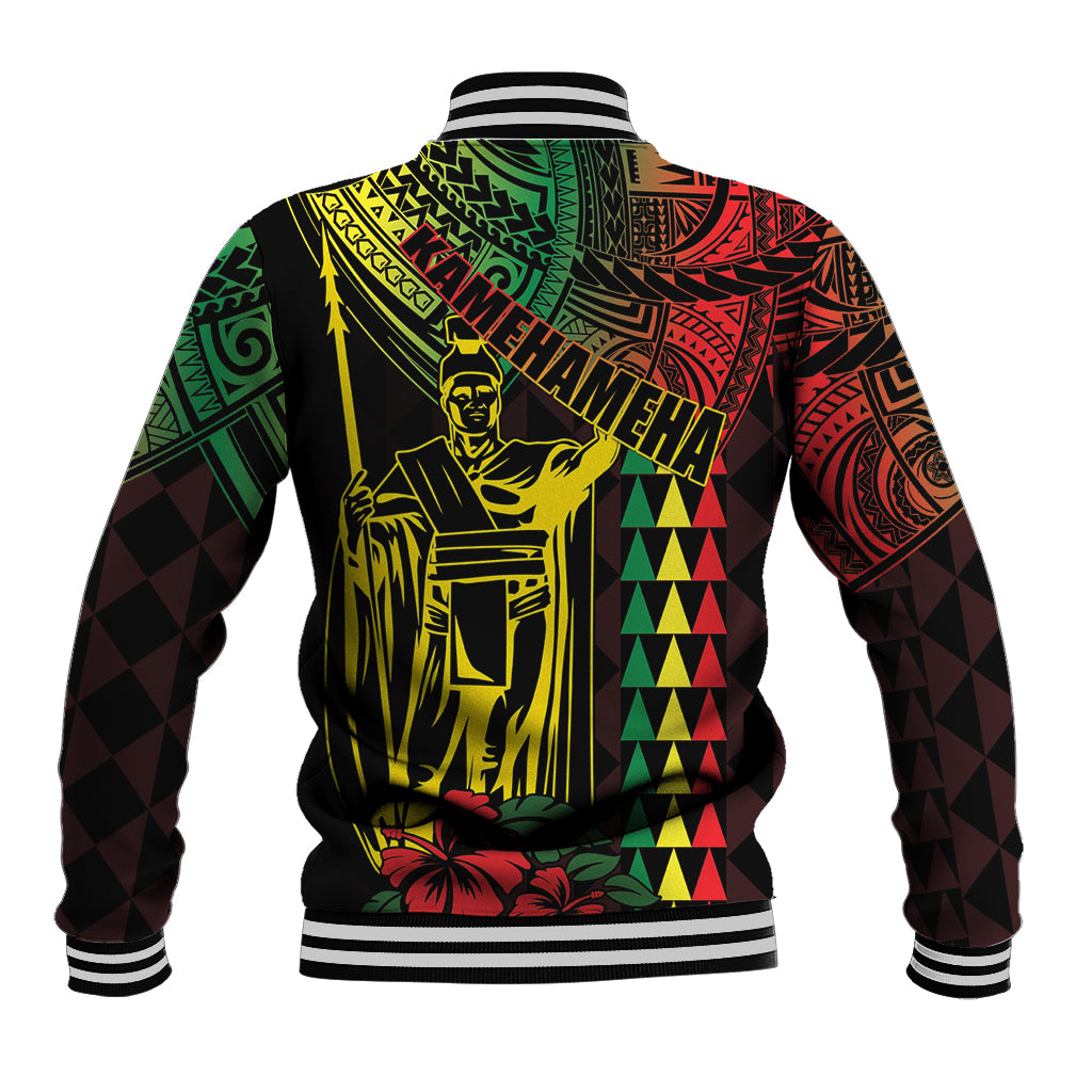 King Kamehameha Day Baseball Jacket Hawaii Kakau Reggae