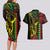 King Kamehameha Day Couples Matching Long Sleeve Bodycon Dress and Hawaiian Shirt Hawaii Kakau Reggae