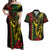 King Kamehameha Day Couples Matching Off Shoulder Maxi Dress and Hawaiian Shirt Hawaii Kakau Reggae