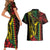 King Kamehameha Day Couples Matching Short Sleeve Bodycon Dress and Hawaiian Shirt Hawaii Kakau Reggae