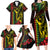 King Kamehameha Day Family Matching Long Sleeve Bodycon Dress and Hawaiian Shirt Hawaii Kakau Reggae