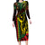 King Kamehameha Day Family Matching Long Sleeve Bodycon Dress and Hawaiian Shirt Hawaii Kakau Reggae