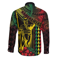 King Kamehameha Day Family Matching Off Shoulder Maxi Dress and Hawaiian Shirt Hawaii Kakau Reggae