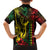 King Kamehameha Day Family Matching Off Shoulder Short Dress and Hawaiian Shirt Hawaii Kakau Reggae