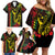 King Kamehameha Day Family Matching Off Shoulder Short Dress and Hawaiian Shirt Hawaii Kakau Reggae