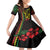 King Kamehameha Day Kid Short Sleeve Dress Hawaii Kakau Reggae