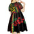 King Kamehameha Day Kid Short Sleeve Dress Hawaii Kakau Reggae