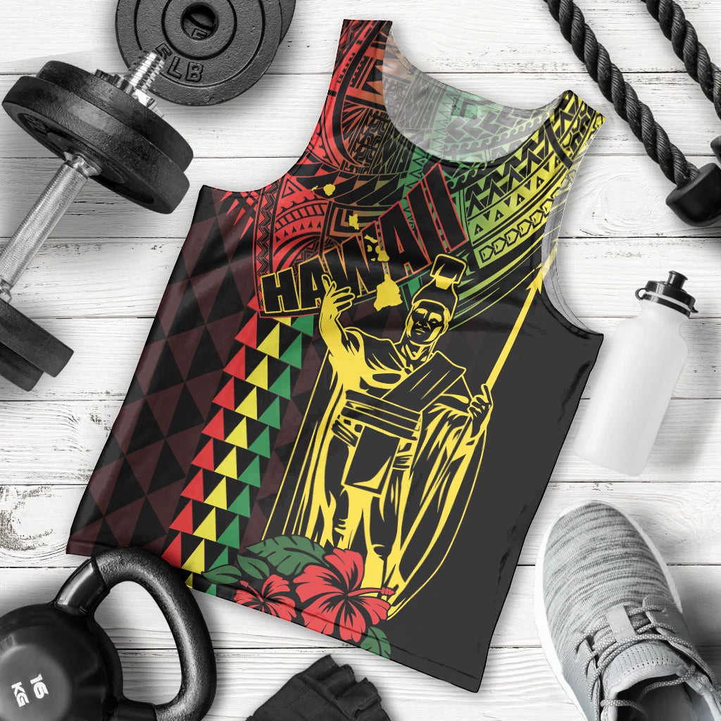 King Kamehameha Day Men Tank Top Hawaii Kakau Reggae