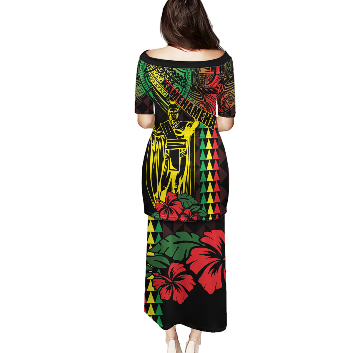 King Kamehameha Day Puletasi Hawaii Kakau Reggae