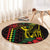 King Kamehameha Day Round Carpet Hawaii Kakau Reggae