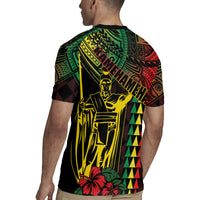 King Kamehameha Day Rugby Jersey Hawaii Kakau Reggae