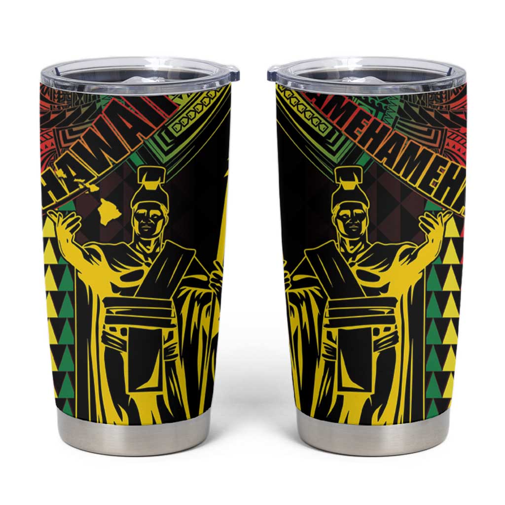 King Kamehameha Day Tumbler Cup Hawaii Kakau Reggae