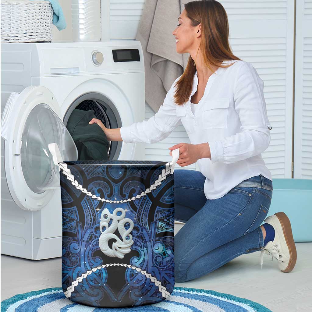 Maori Matariki Manaia Laundry Basket Maori Kowhaiwhai Pattern Galaxy LT01 - Polynesian Pride